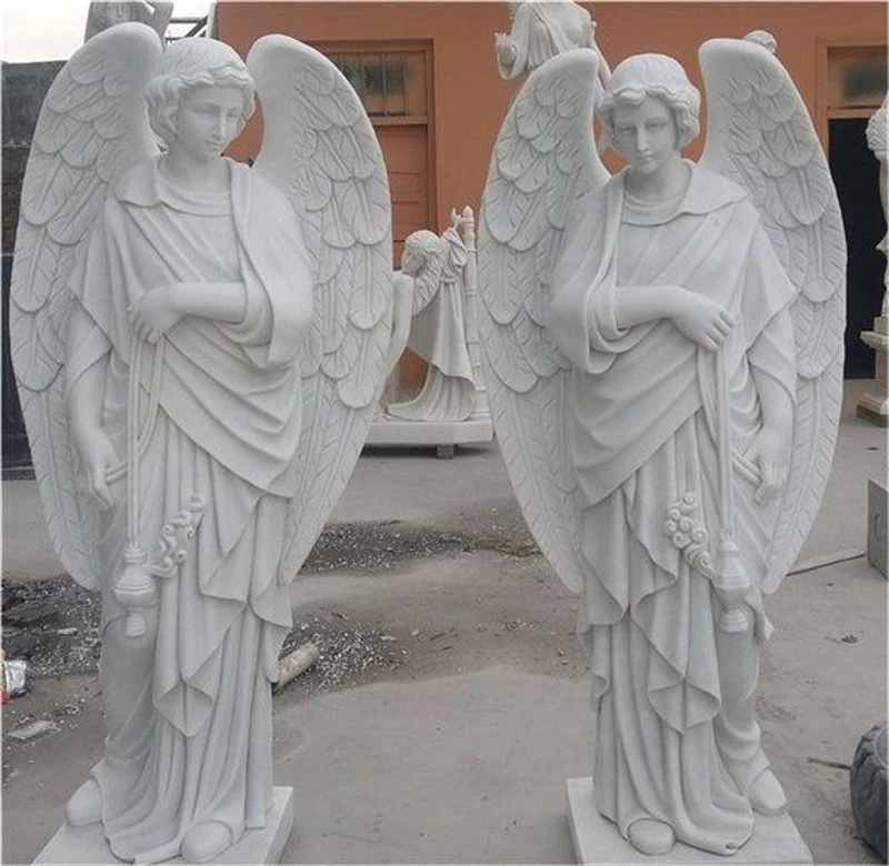 small marble angel statues