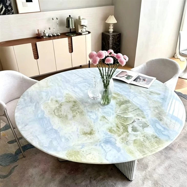 Polished Blue Green Onyx Slab best