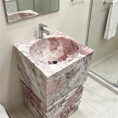 سینک سنگ صورتی